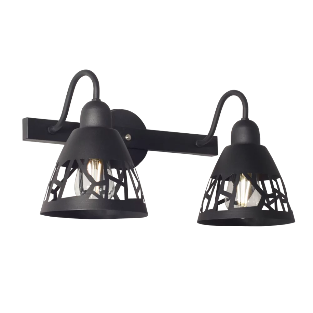 Aplique "SANTANDER" Dos Luces Negro