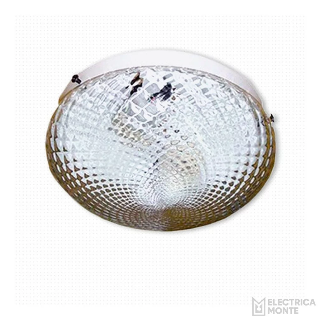 Plafón "BOINA VENECIANO" 20 cm con Base Blanca