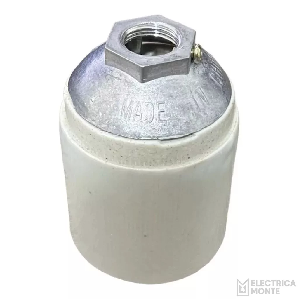 Portalampara Ceramica E40 Con Casquillo