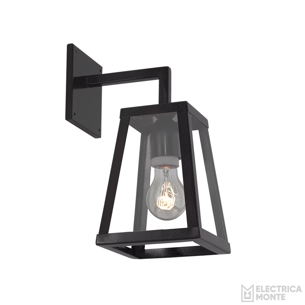 Farol Zeus II Chico Interior/Exterior Vidrio Transparente E27 Chapa