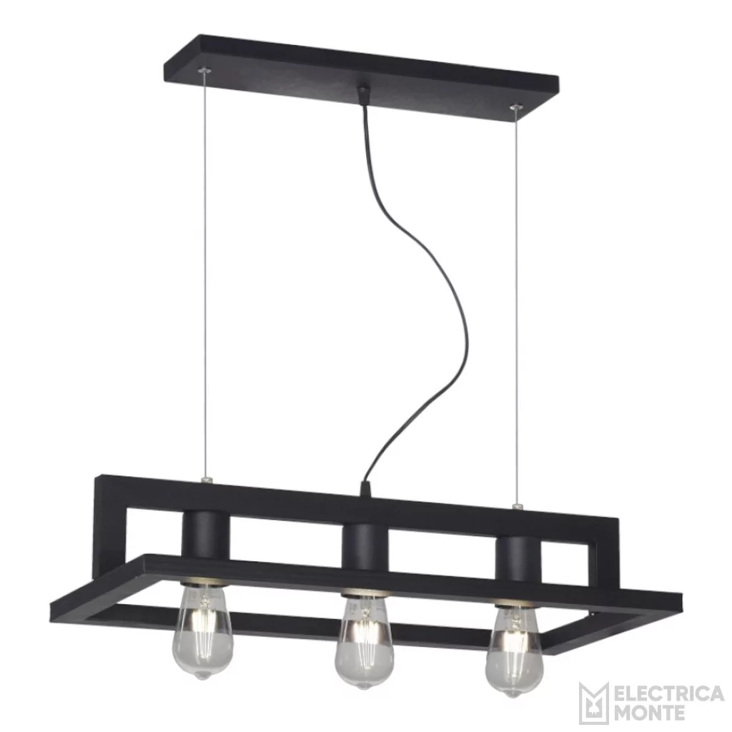Colgante Cartagena 3 Luces Negro