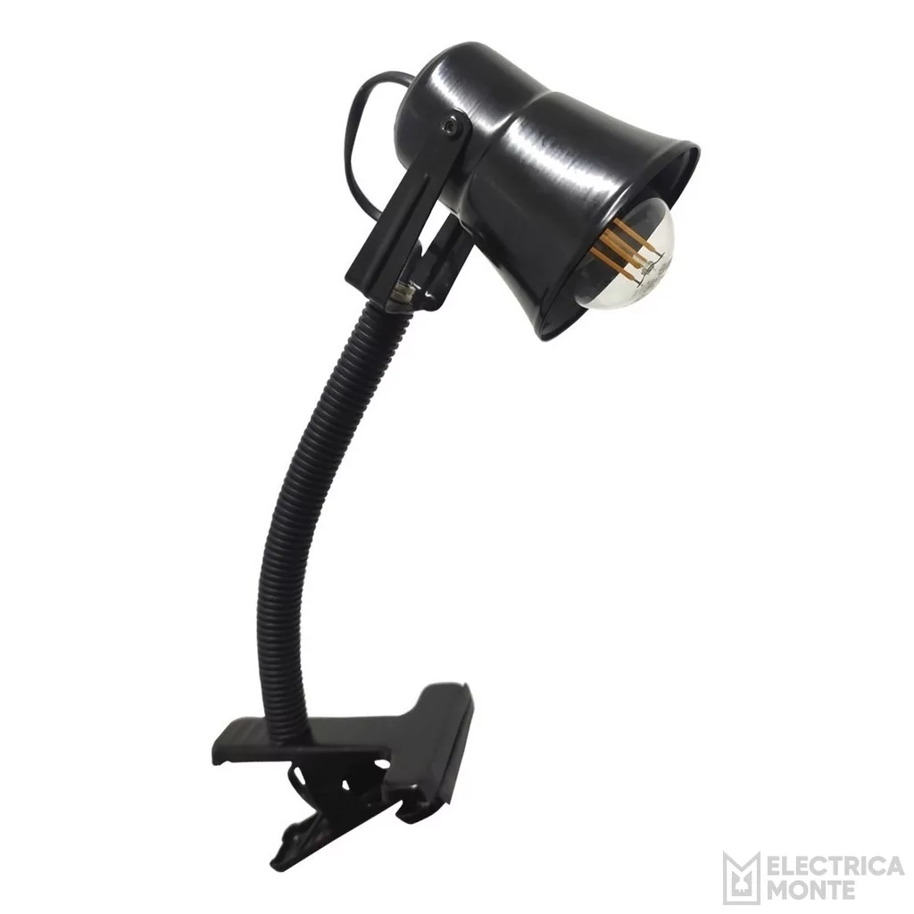 Velador pinza negro
