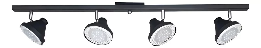 Spot "OSLO" 4 Luces Negro