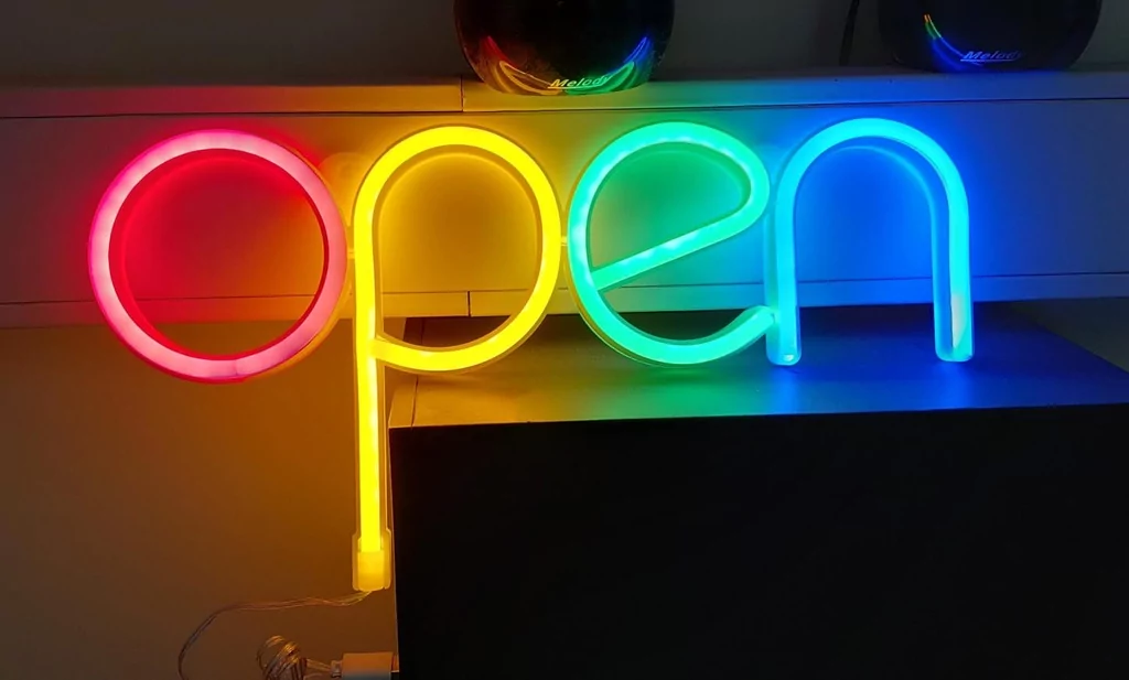 Cartel Luminoso "Open"