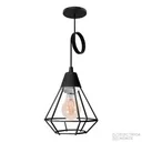 Colgante "JAULA DIAMANTE" con tacita plástica Negro