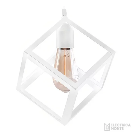 [C-1007-BT] Colgante "CUBO" Blanco