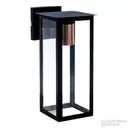 Farol "NOVARA" con mensula y vidrio transparente 31 cm Negro