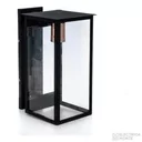 Farol "NOVARA" con mensula y vidrio transparente 37 cm Negro