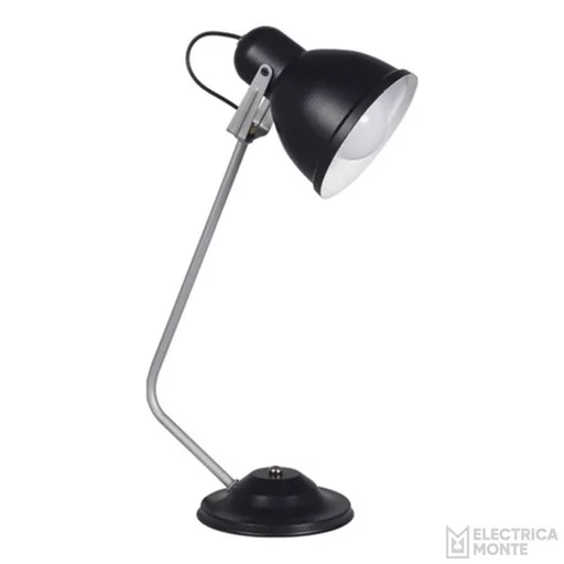 [L-122NT] Lámpara de escritorio c/capuchón de chapa Negro