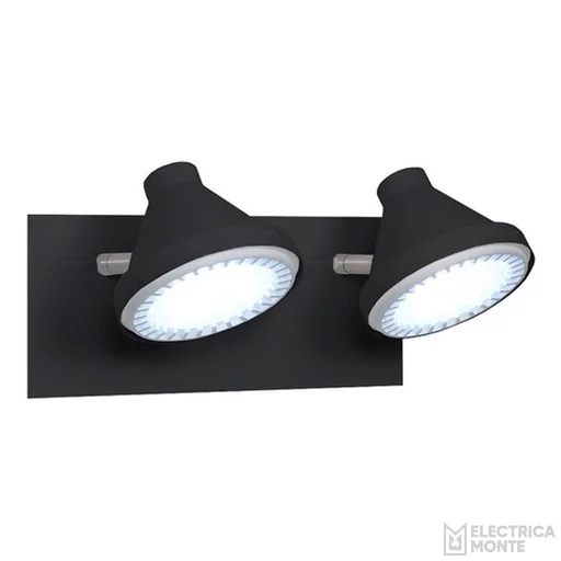 [S-216-NT] Spot Doble "OSLO" Negro