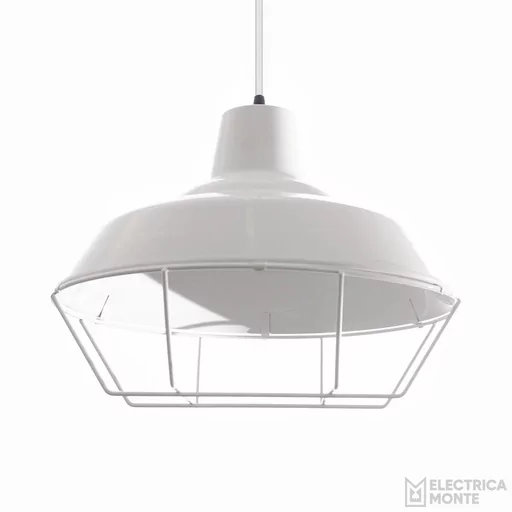[840640] Colgante de Chapa Galponero R 30 Cm Blanco Base Blanca