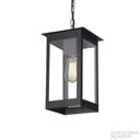 Farol Apolo Rectangular Colgante Vidrio Transparente E27 Chapa