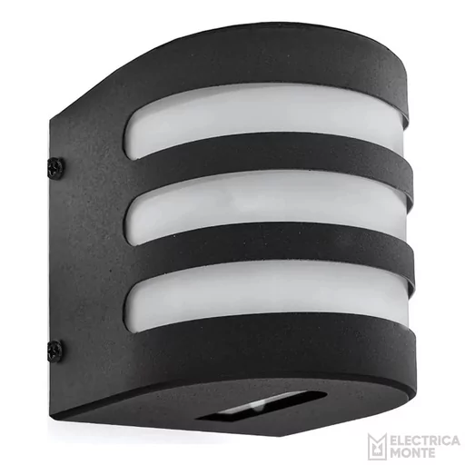 [AP-1600N] Aplique Difusor Exterior Tubular  Negro Monaco