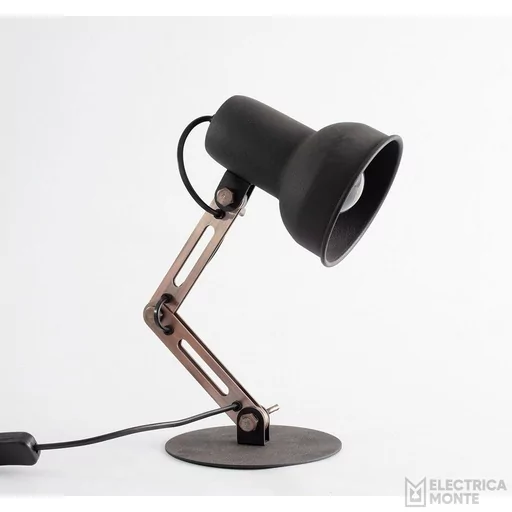 [600603] Lampara Velador Lupe Negro con cobre