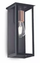 Farol "NOVARA" sin mensula y vidrio transparente 31 cm Negro