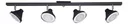 Spot "OSLO" 4 Luces Negro