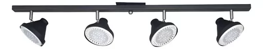 [S-417N] Spot "OSLO" 4 Luces Negro