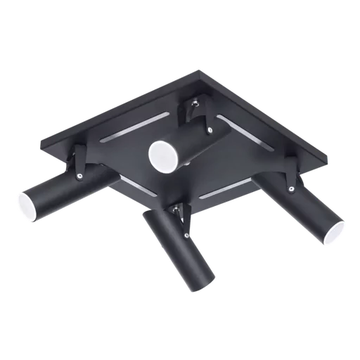 [ST-4901N] Spot "Borja" 4 Luces Negro